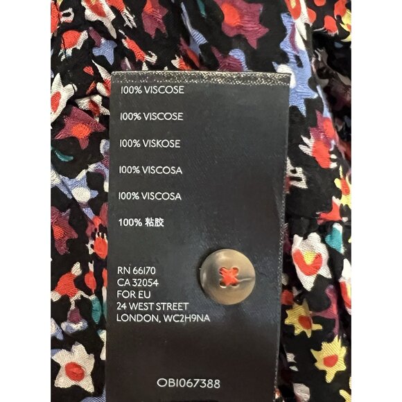 Maeve Anthropologie Mallory Ruffled Blouse Top Small Size Oversized Buttons - Picture 12 of 15